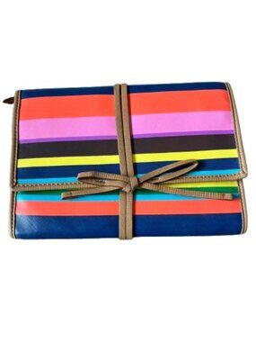 Stella & Dot "Bring Your Bling" Striped Travel Jewelry Organizer Case